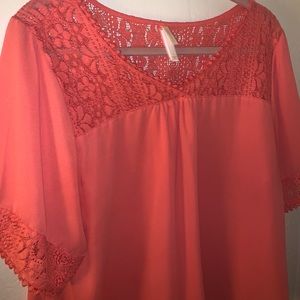 Coral blouse